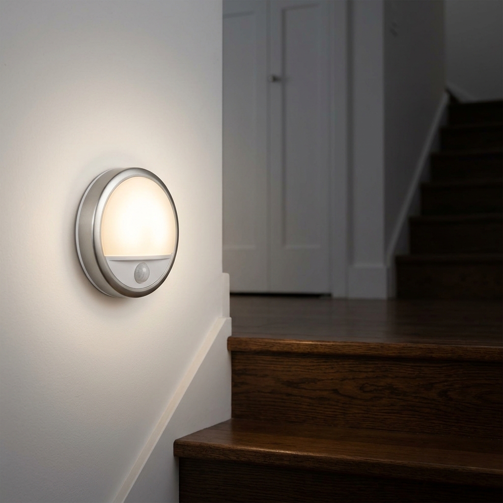 1pc Motion Sensor Night Light - Wireless LED Detector Lamp for Bedroom, Staircase, Closet, and Room Decor