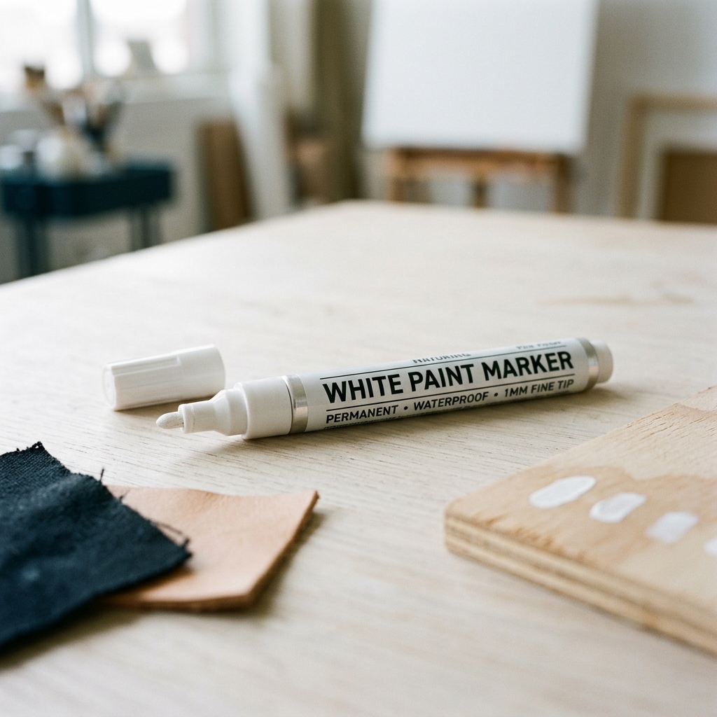 New 123PCS Waterproof Metal Marker Permanent White Paint Pen Washing Art Painting Graffiti Pens Fabric Wood Leather Marker1MM