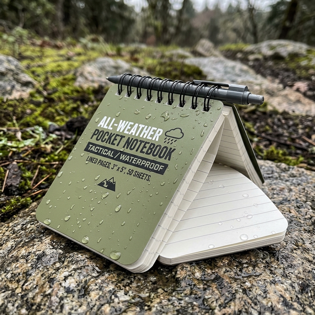 Waterproof Pocket Notebook Tactical All Weather Pocket Notepads With Lined Pages, Spiral Notebook Mini Memo Pad Note Pads